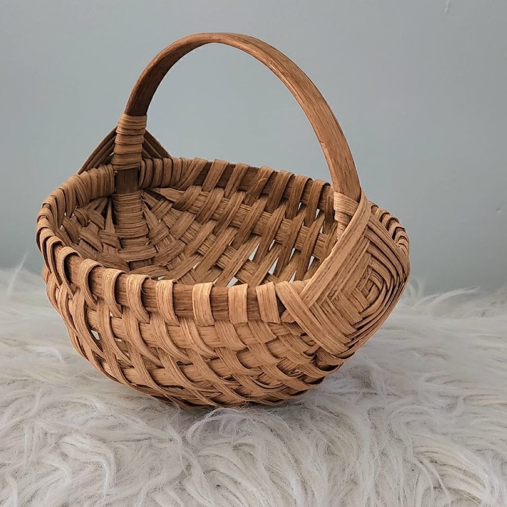 Handcrafted wicker basket vintage